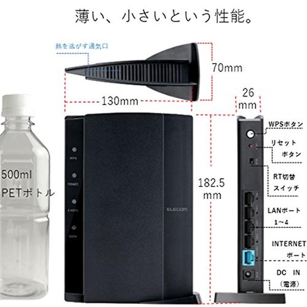 楽天市場 エレコム エレコム 11ac 1300 450mbps 無線lanギガビットルーター Wrc 1750ghbk E 1コ入 価格比較 商品価格ナビ