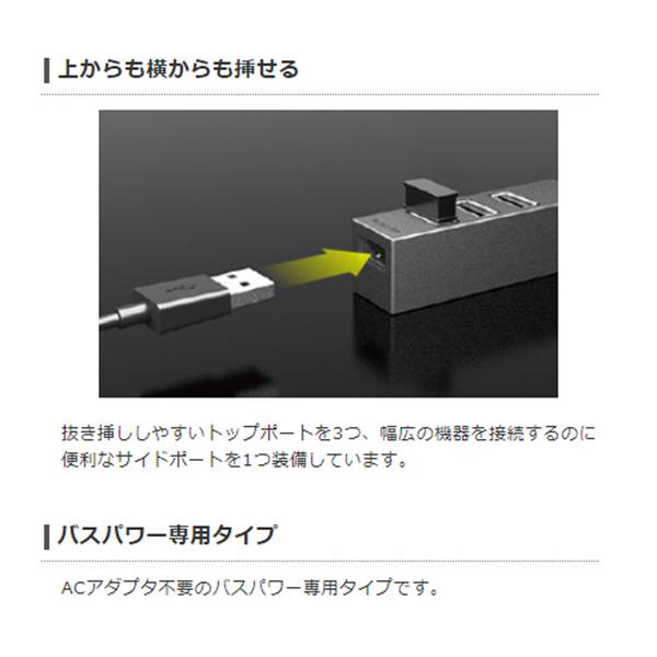 楽天市場】エレコム エレコム USBハブ2.0 機能主義 バスパワー 4ポート 10cm ブラック U2H-TZ426BBK(1個) | 価格比較 -  商品価格ナビ