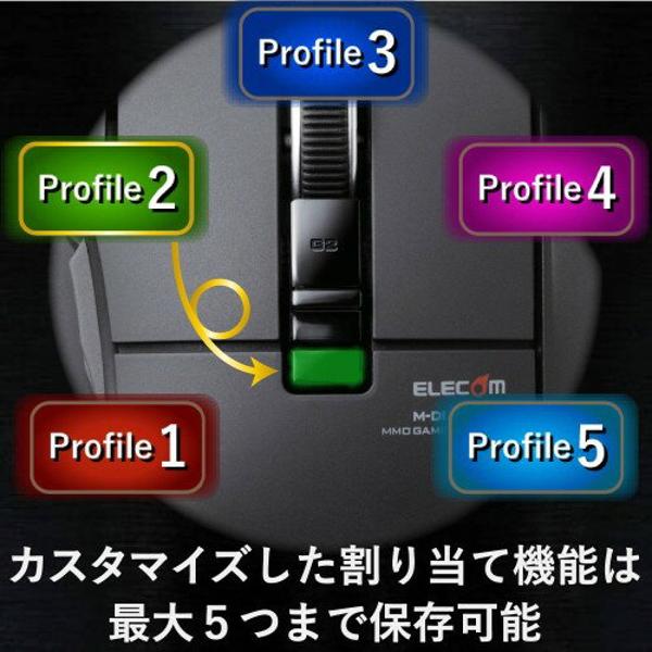 0729 DUX MMOゲーミングマウス M-DUX50B DUX”MMOゲーミングマウス(14ボタンチルトホイール) - M-DUX50BK