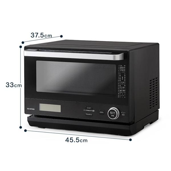 アイリスオオヤマ　オーブンレンジMO-F1808-B 2022年製 Amazon.co.jp: アイリスオーヤマ スチームオーブンレンジ 18L