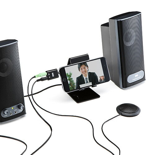 サンワダイレクト iPhone・iPad向けWEB会議用マイクアダプタ LINE Zoom Skype FaceTime 対応 音声分配 400-MC008 楽天市場】iPhone・iPad WEB会議用マイク アダプタ 音声分配