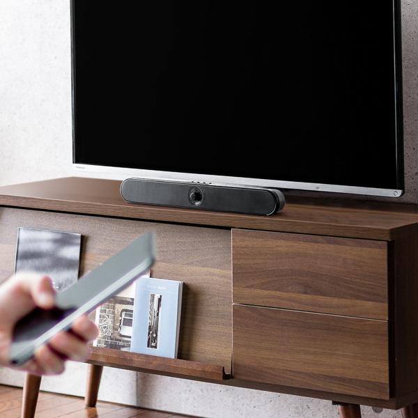 ●超底値・超美品・サンワダイレクト サウンドバー サウンドバー 20W 幅50cm サブウーハー増設 テレビスピーカー