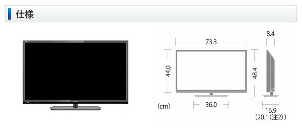 楽天市場】シャープ SHARP LED AQUOS H H40 LC-32H40 32.0インチ 