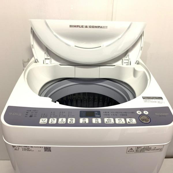 楽天市場】シャープ シャープ ES-T710-W ホワイト系 全自動洗濯機 上