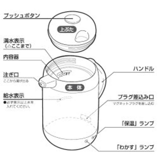 楽天市場】象印マホービン 象印 電気ポット ホワイトグレー CH-CE10-WG(1台) | 価格比較 - 商品価格ナビ