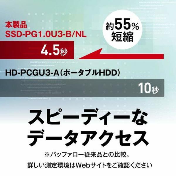楽天市場】バッファロー BUFFALO USB3.1 対応 ポータブルSSD SSD-PG1 