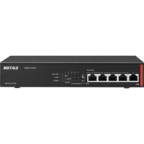 楽天市場】バッファロー BUFFALO PoE給電Gigaスイッチ BS-GU2105P