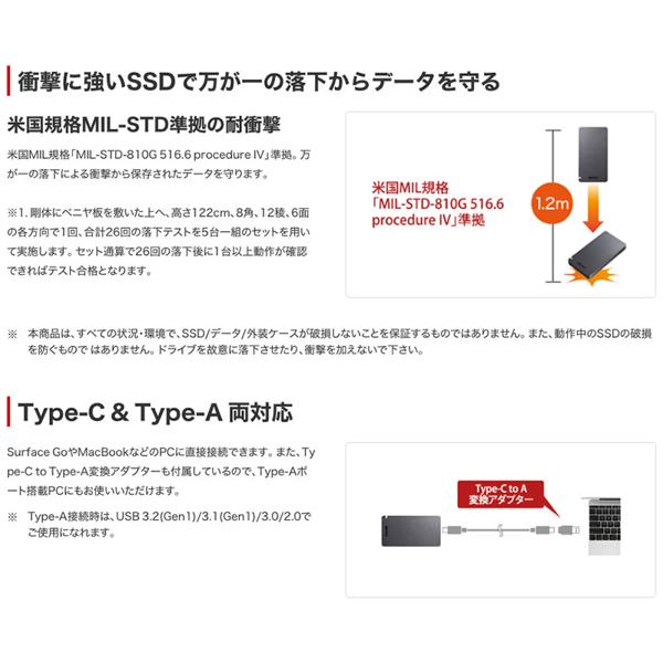 楽天市場】バッファロー BUFFALO 外付けSSD SSD-PGM2.0U3-BC | 価格