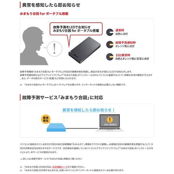 楽天市場】バッファロー BUFFALO 外付けSSD SSD-PGM2.0U3-WC