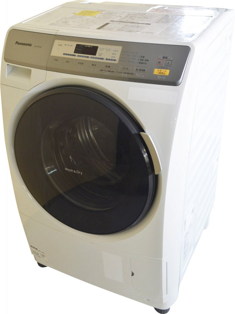 美品【 Panasonic 】パナソニック 洗濯6.0kg/乾燥3.0kg ドラム洗濯機 プチドラム マンションサイズ ダンシング洗浄 NA-VD100L Panasonic（パナソニック） 中古 洗濯機 斜めドラム式 NA-VD100L 洗濯