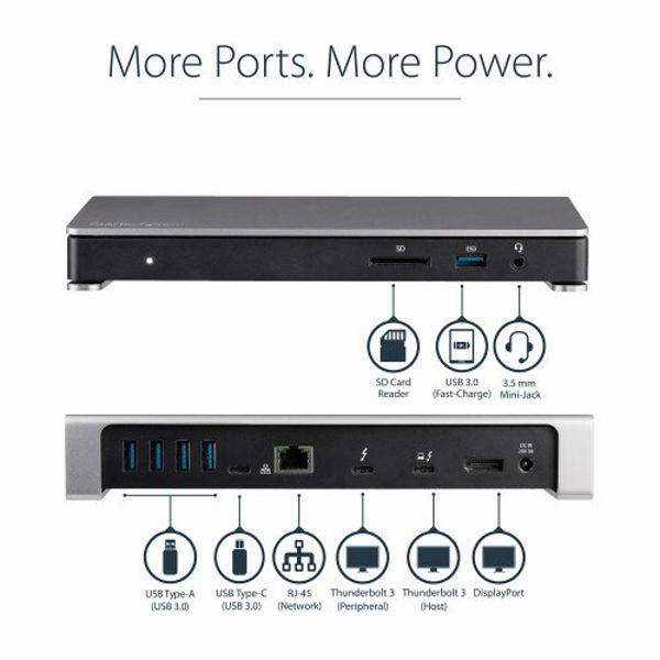 楽天市場】StarTech.com Thunderbolt 3 ドッキングステーション SDカードリーダー搭載 デュアル4K対応 85W USB  Power Delivery TB3DOCK2DPPD | 価格比較 - 商品価格ナビ