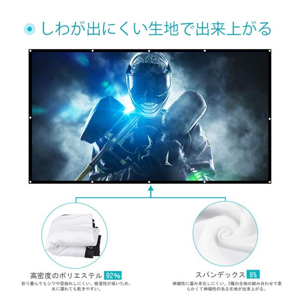 楽天市場】VANKYO 壁掛け式スクリーン 折りたたみ式 スクリーン(100