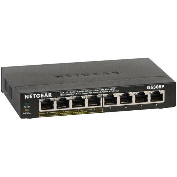 楽天市場】NETGEAR スイッチングハブ 8ポート PoE4ポート搭載 GS308P