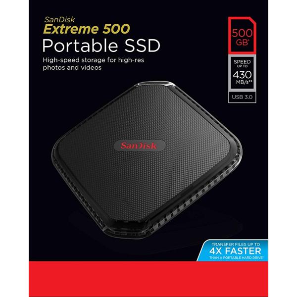 楽天市場】SanDisk エクストリーム500 ポータブルSSD SDSSDEXT-500G