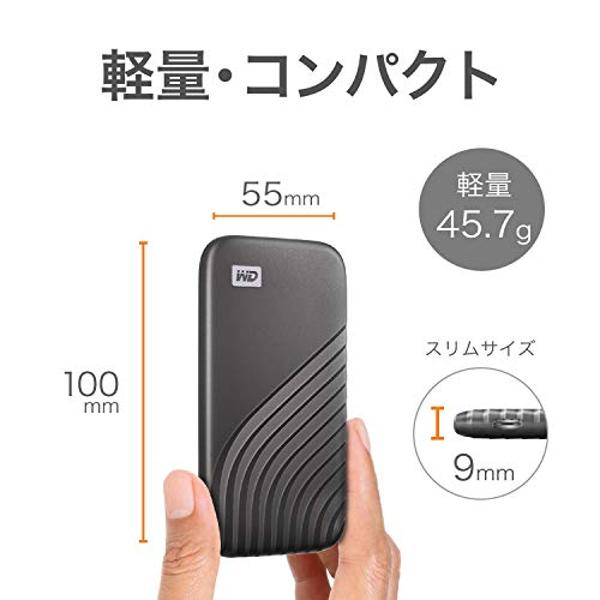 楽天市場】ウエスタンデジタル ポータブルSSD 4TB グレー