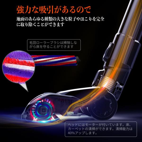 楽天市場】Dibea サイクロン式 スティッククリーナー D18 orange 