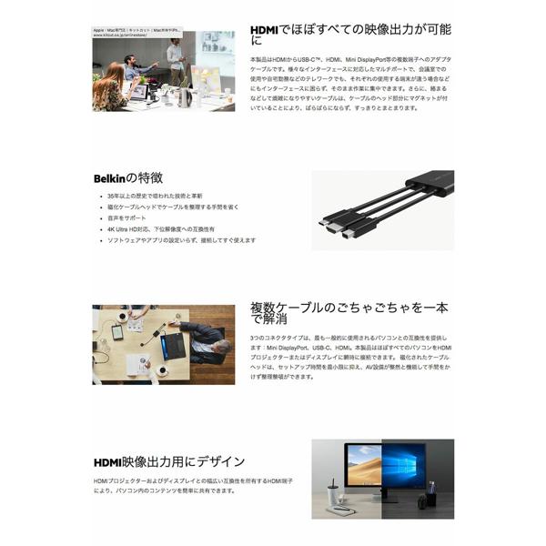 楽天市場】Belkin Components マルチポート変換ケーブル 会議室