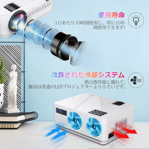 DBPOWER 4200lm プロジェクター 1080PフルHD対応 LED 楽天市場】DBPOWER プロジェクター スマホ1080PフルHD対応