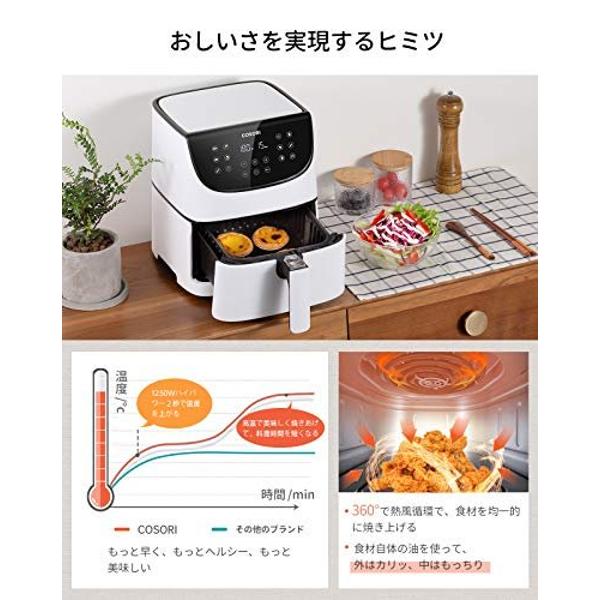 COSORI ノンフライヤー ホワイト cosori-2l-air-fryer-white-