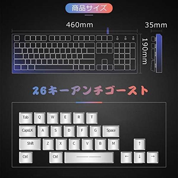楽天市場】FELiCON ゲーミングキーボード マウスセット 英字配列 K618