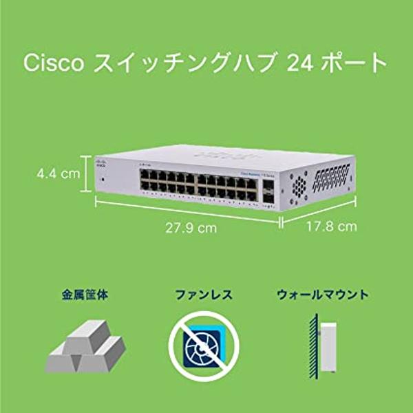 Cisco CBS110-24T 24ポート スイッチングハブ ルーター Amazon.co.jp: Cisco Business CBS110-24T アンマネージドスイッチ