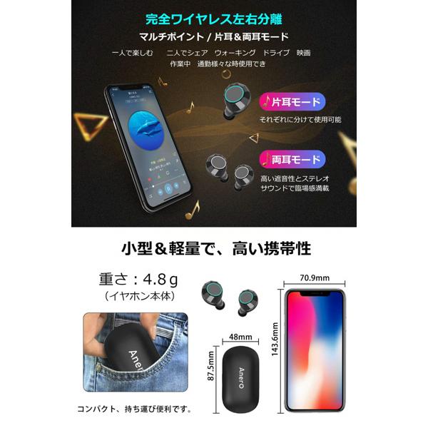 Anero Bluetooth イヤホン X100 長時間駆動のワイヤレスイヤホン【anero X100】を購入してみた