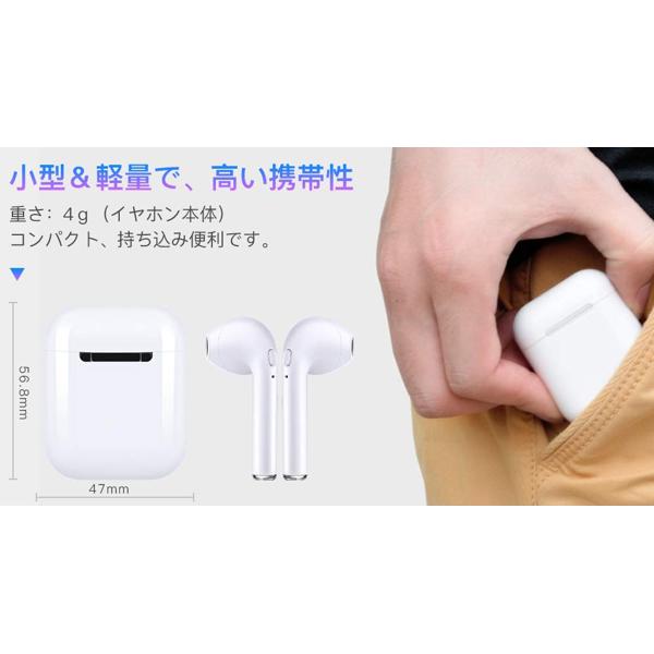 楽天市場】Bluetooth ワイヤレスイヤホン 充電ケース付 ホワイト i9s
