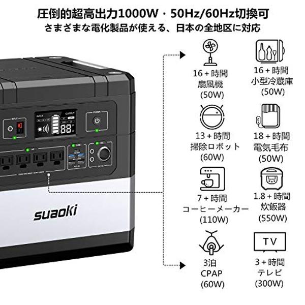 楽天市場】suaoki ポータブル電源 G1000 | 価格比較 - 商品価格ナビ