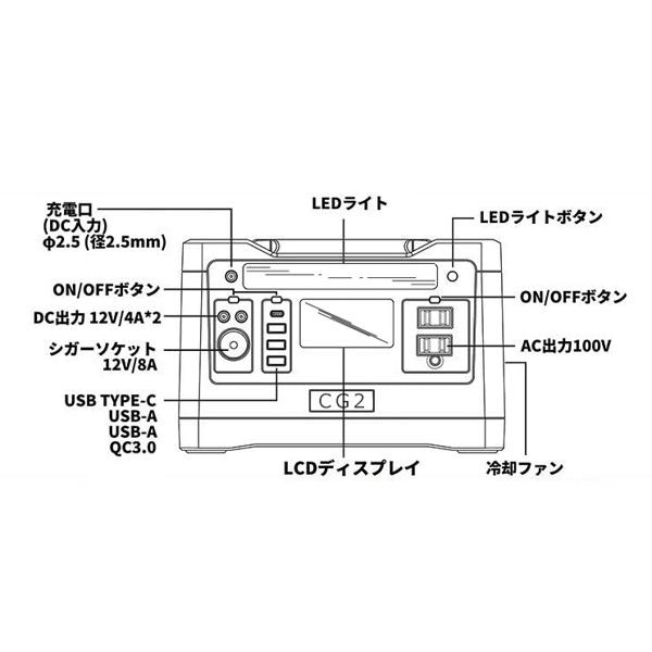 楽天市場】ポータブル電源 500W/540Wh/150,000mAh MT-CN500 | 価格比較