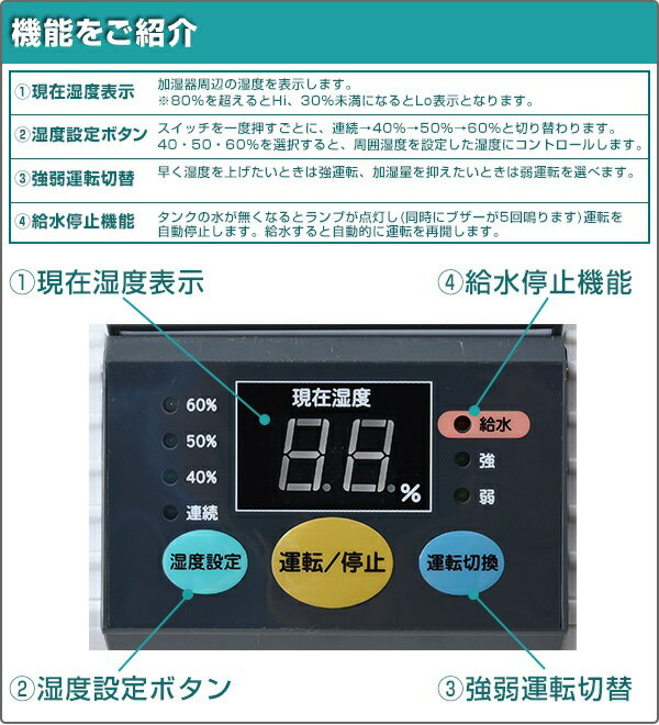 ナカトミ スチームファン式加湿器 ホワイト SFH-12