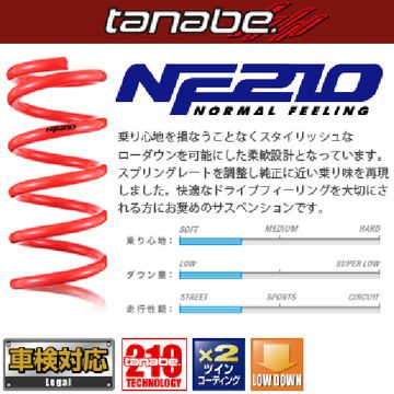 tanabe タナベ ダウンサス sustec nf210 ルーミー m900a 1kr-vet 2016年11月- カスタムg-t 2wd cvt