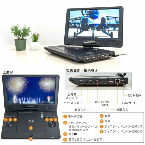 【美品】GREEN HOUSE ブルーレイプレーヤー GH-PBD11A-BK ブルーレイ | GH-PBD11A-BK | GREEN HOUSE グリーンハウス