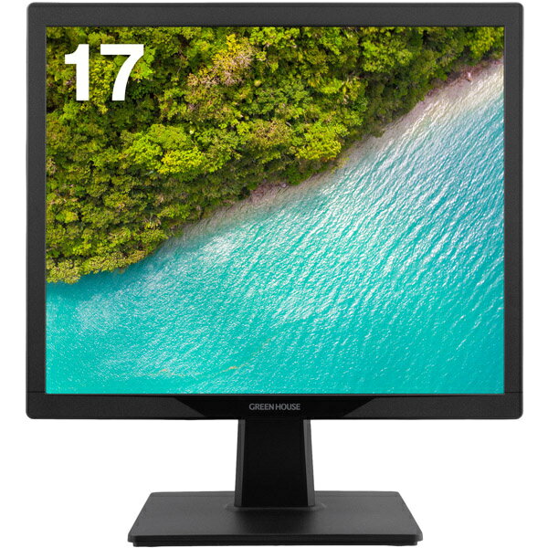 GREEN HOUSE 17型スクエア カラーLED液晶ディスプレイ GH-LCS17D-BK