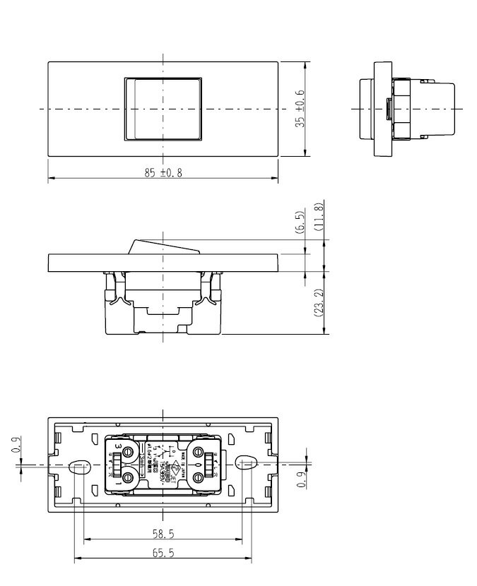 神保電器 KAG-1504 枠付品