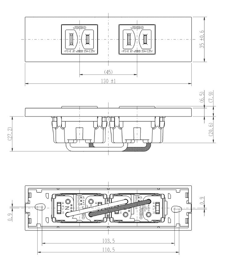 神保電器 KAG-2501 枠付品