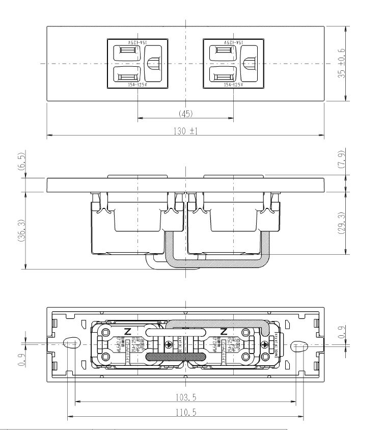 神保電器 KAG-2509 枠付品