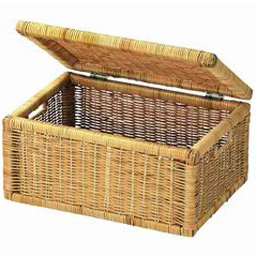 Amazon.co.jp: バスケット 芒草 かご 小物入れ 蓋付き 収納