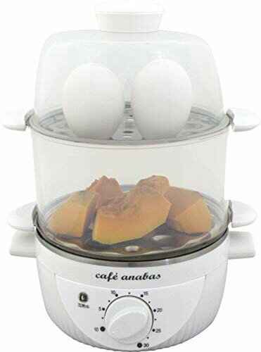 ANABAS ゆで玉子名人＆かんたん蒸し器(2段) SE-002(1台)