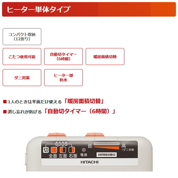 2021人気の HITACHI 電子コントロールカーペット用ヒーター HHLU