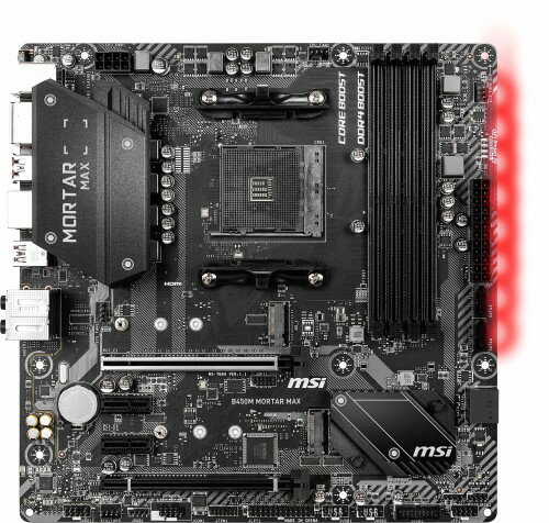 新品】MSI マザーボード Micro-ATX　B450M-MORTAR-MAX ミリタリースタイルの拡張ヒートシンクにより優れた熱