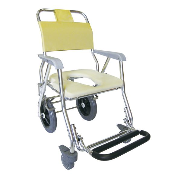 本日限定値引き に 入浴用車椅子 黄色 スチールフレーム
