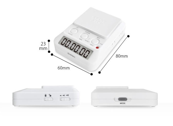 T-580WT ドリテック デジタルタイマー ホワイト dretec タイムアップ2