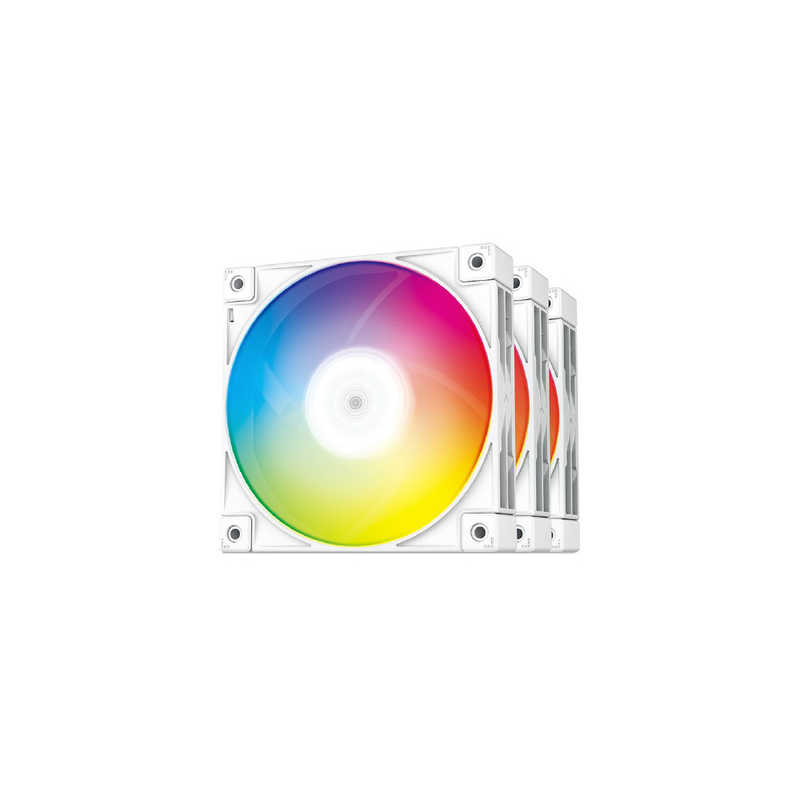 DEEPCOOL｜ディープクール ケースファンx3 120mm /1800RPM FC120 WHITE-3 IN 1 ホワイト R-FC120-WHAMN3-G-1