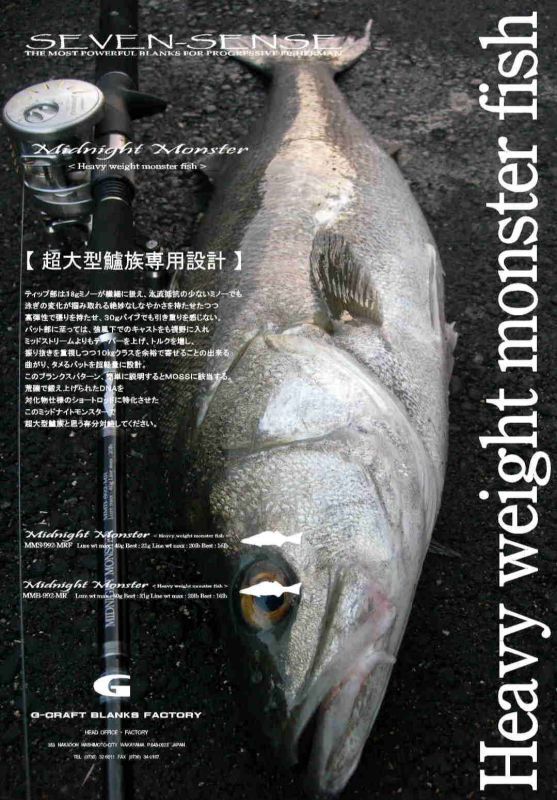 楽天市場】魚心観 ジークラフト セブンセンス MID WATER MWS-972-PE 