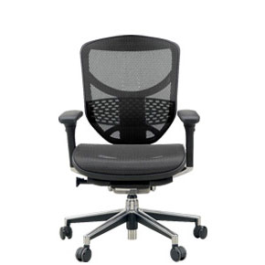 関家具｜SEKI FURNITURE オフィスチェア エンジョイ ヘッドレスト無し EJ-LAM 全面メッシュブラック/約幅67×奥行66×高さ95～111×座面高さ46～55×肘高さ62～78.5cm