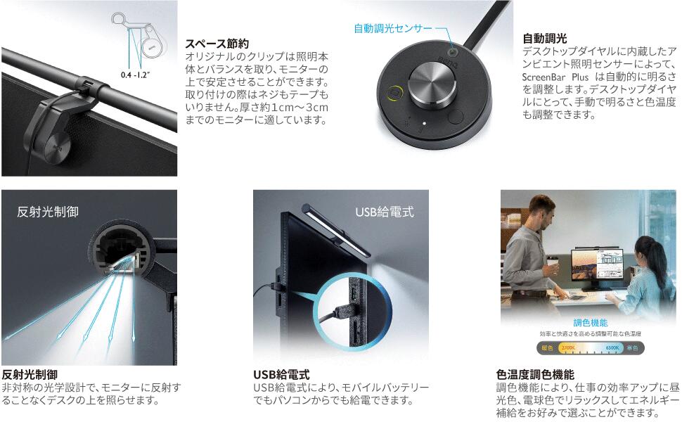楽天市場】ベンキュージャパン BenQ ScreenBar Plus モニター