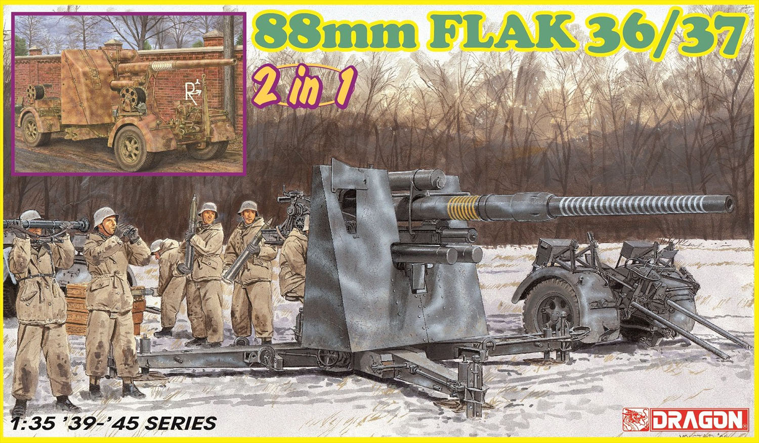 楽天市場】プラッツ 1/35 WW.II ドイツ軍 88mm砲 Flak36 w/高射砲兵 冬季装備 プラモデル ドラゴンモデル | 価格比較 -  商品価格ナビ