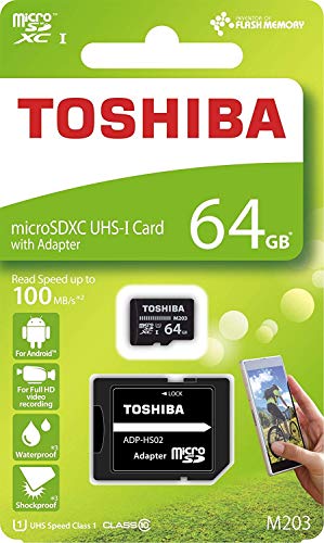 toshibaパッケージ microsdxc  b thn m203k0640a2uhs i class10