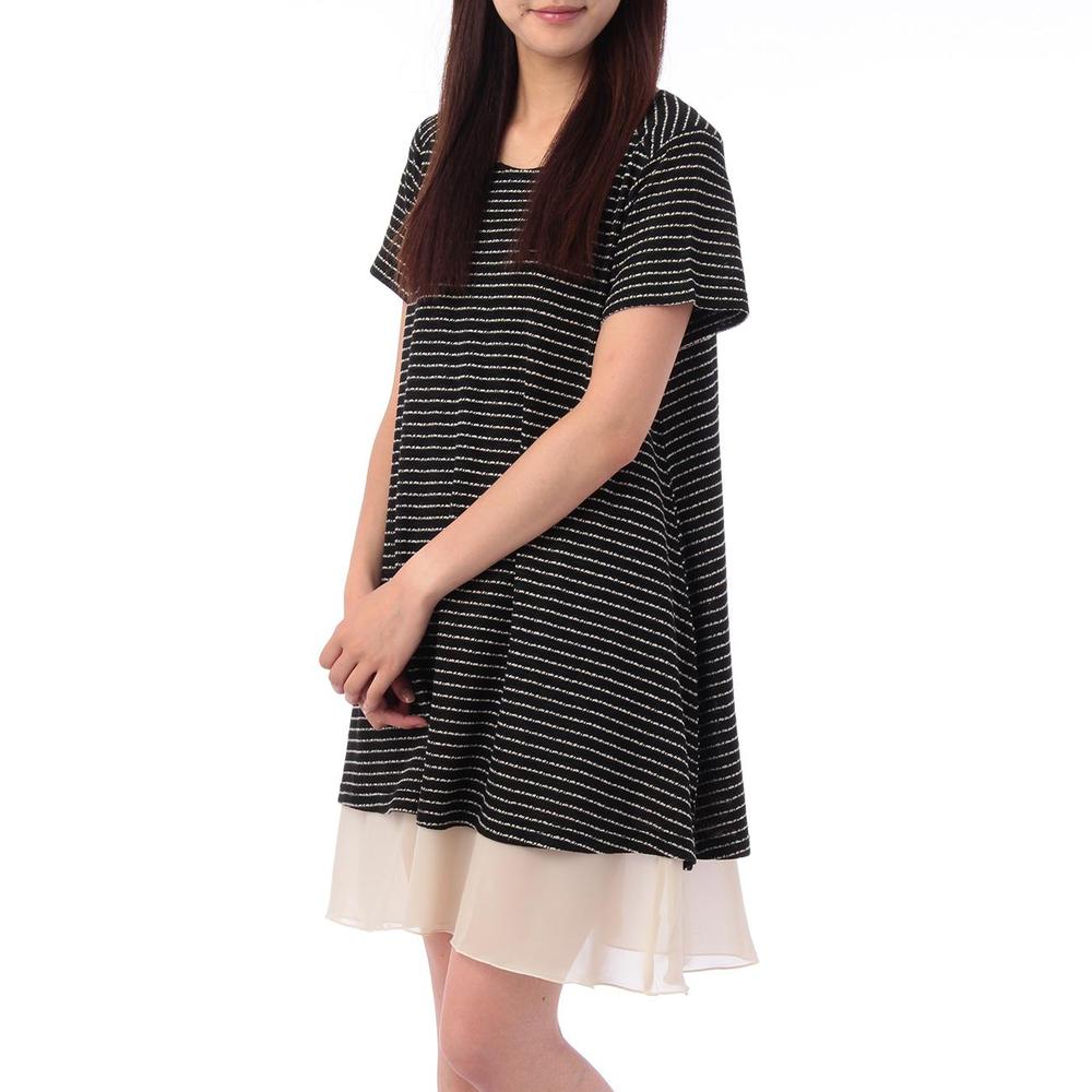 楽天市場 ワールド Shoolarue シフォンレイヤードワンピース ブラック 319 04 Ll 製品詳細 価格比較 商品価格ナビ