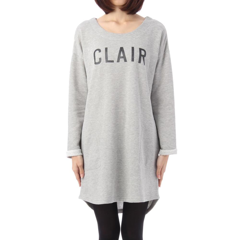 楽天市場 ワールド Another Side Square ロゴリボン裏毛ワンピース 210 グレー 012 99 Free 価格比較 商品価格ナビ